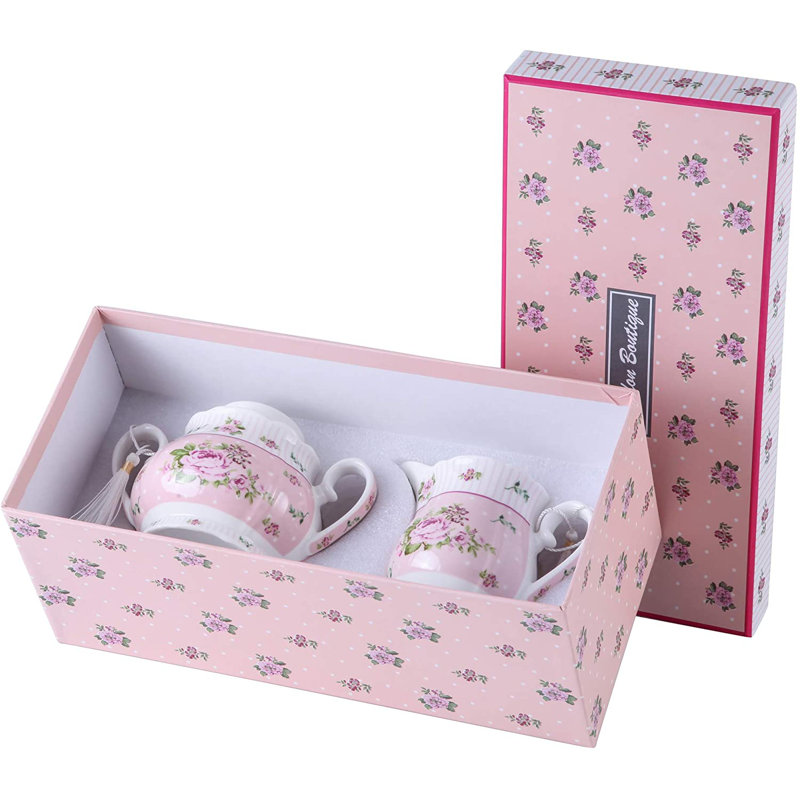 Albina Milk Jug & Sugar Bowl Set, Pink