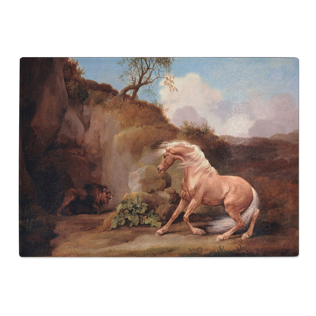 Horse Frightened by a Lion Vol.1 by George Stubbs Chopping Board