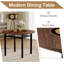 Ensemble de table de salle à manger 42 po pour 4 personnes, ensemble de table de salle à manger, ensemble de table et chaises de cuisine 5 pièces, pour le salon, petit espace (inclure 4 chaises brunes)-1801389875