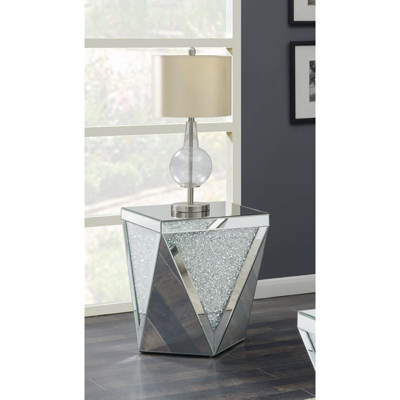 Ensemble de tables de bout à piédestal en verre 23,25 po de hauteur