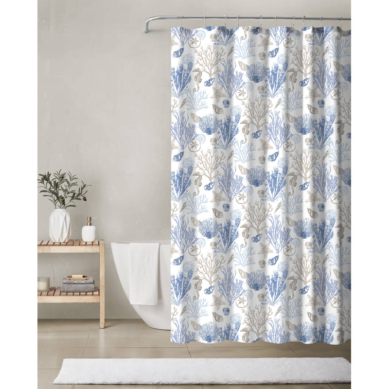  Cobalt Polyester Canvas Shower Curtain