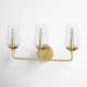 Mauricio 3 Light Transparent Dimmable Vanity Light