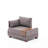 Modern 1-Seat Sofa, Brown Fabric Upholstery | Solid Wood & Melamine Coated Frame | Dimensions: 39.4 x 31.5 x 29.5 inches | Easy Clean, 100% Polyester & Cotton, Comfortable 12.6 in Thick DNS Foam | Ideal for Home & Hotel Décor-1319693204