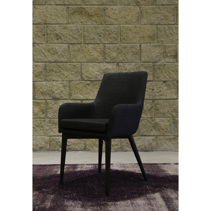Chaise rembourrée de 22 po de largeur Hornby, Gris foncé