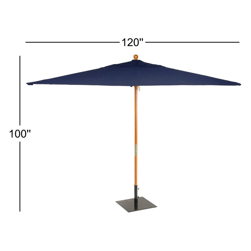 Oxford 120'' W Sunbrella® Umbrella, Canvas Navy Sunbrella® Canvas