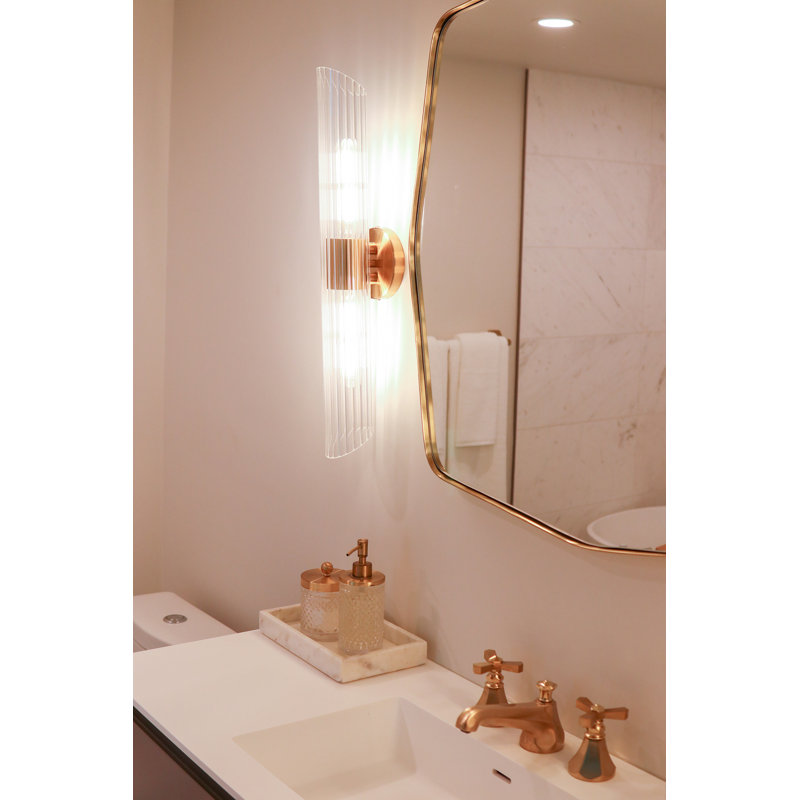 Éclairage pour meuble-lavabo 2 lumières Samantha, Laiton vieilli