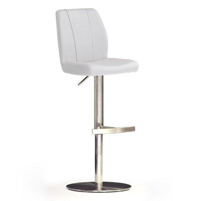 Nina Swivel Upholstered Adjustable Height Counter Stool with Metal Frame