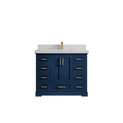 42'' Single Bathroom Vanity with Quartz Top
