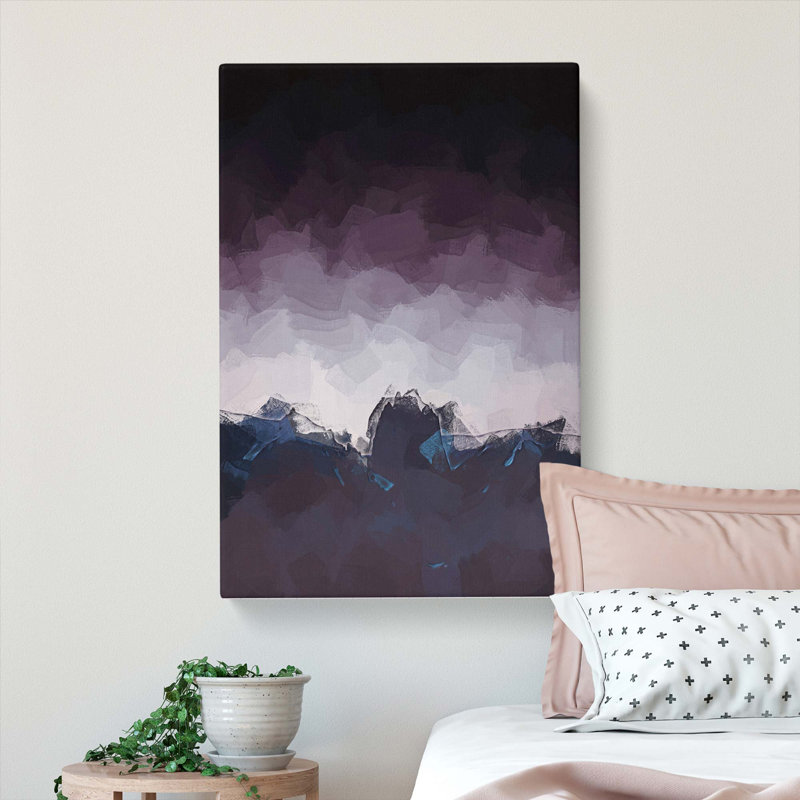 Dusky Mountains in Abstract - Wrapped Canvas, 50cm H x 35cm W x 3cm D