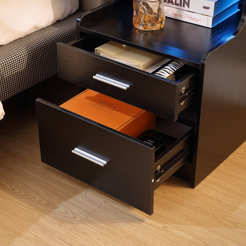 Table de chevet Reidsville, Noir