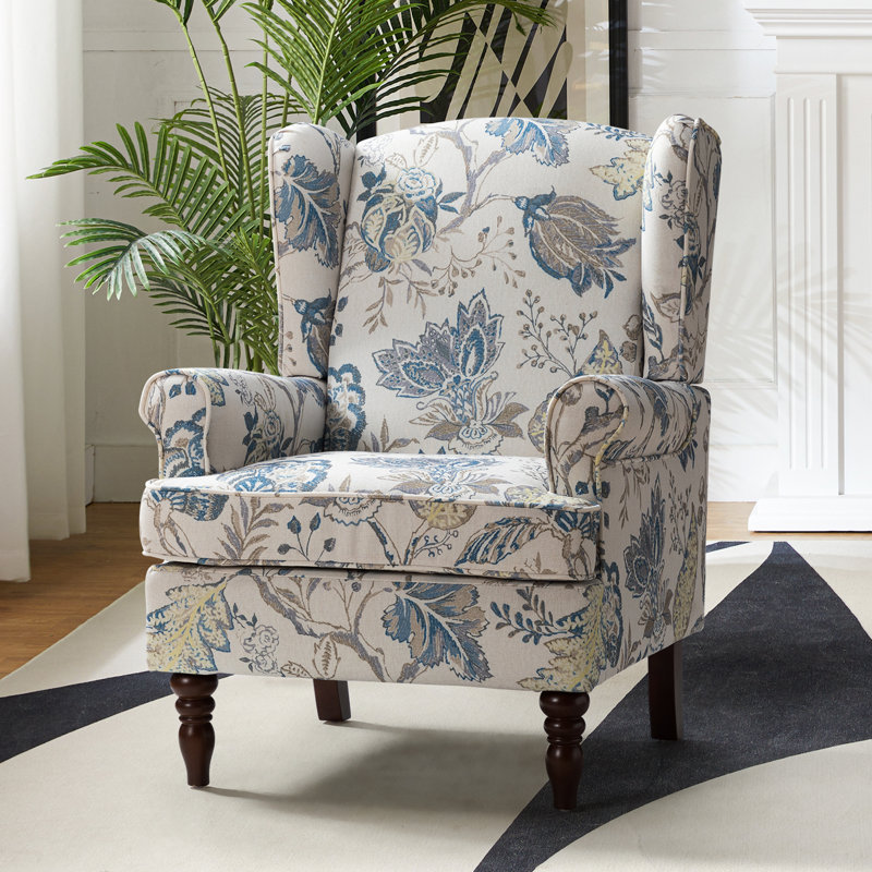 Upholstered Armchair, Blue