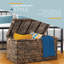 Bella ClickDecor Rustic Farmhouse Wicker Lightweight Indoor/Outdoor Storage Container Ottoman-1882071840