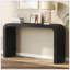 Table d'entrée minimaliste en acacia avec deux pieds, design élégant et élégant, convient aux espaces étroits et aux salons, entrées, balcons, bureaux.-815963336