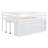 Loft Bed with Retractable Writing Desk and 4 Drawers, Wooden Loft Bed with Lateral Portable Desk and Shelves-25977994-25977995