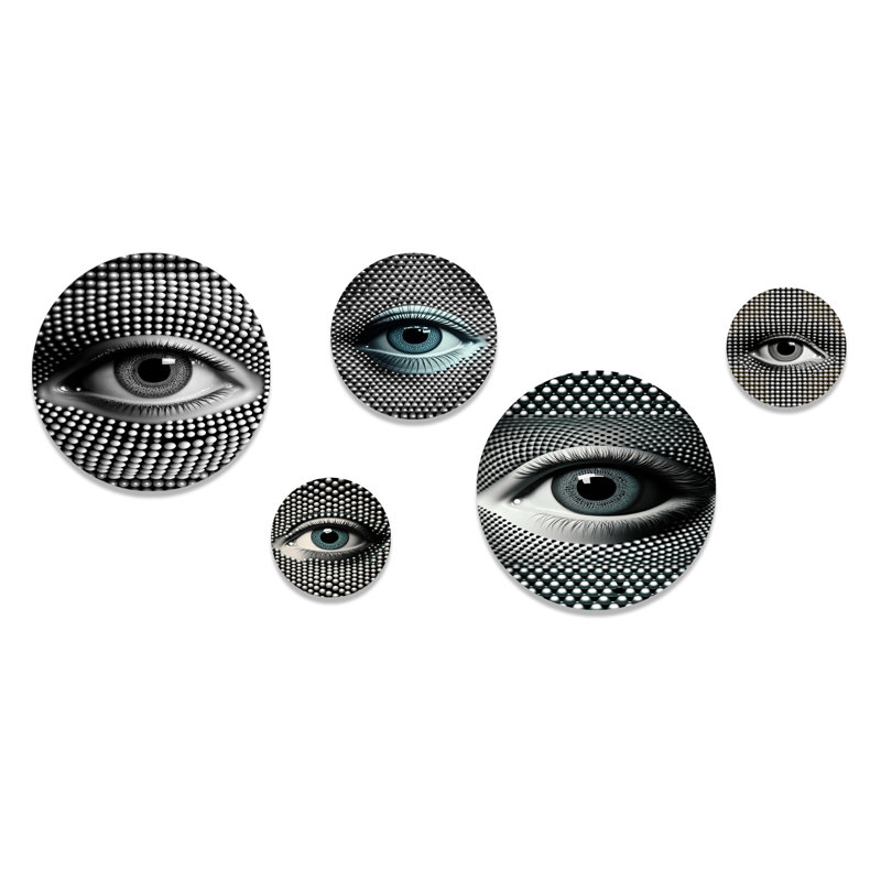 Eye in Circular infinity IV - Modern Geometric Metal Wall Décor
