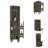 Cincinatti Corner Bar Cabinet, Cup Rack, Two External Shelves, One Drawer, Four Legs -Dark Brown