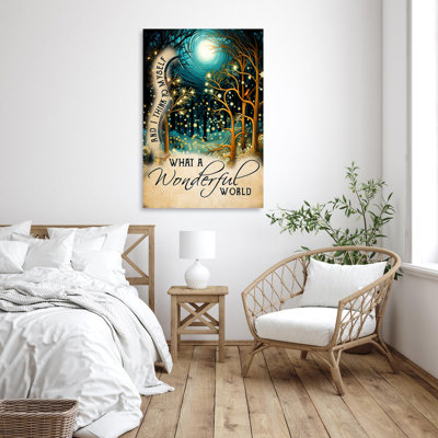 Forest What A Wonderful World - 1 Piece Rectangle " Forest What A Wonderful World - 1 Piece Rectangle Graphic Art Print On Wrapped Canvas "
