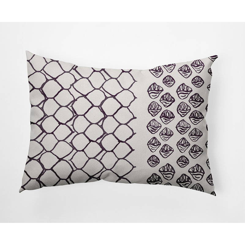 Geometric Reversible Throw Pillow, Purple