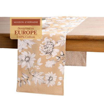 Maison d'Hermine  Jardin Du Roy 100% Cotton Table Runner - Double Layer - 14.5" x 108"