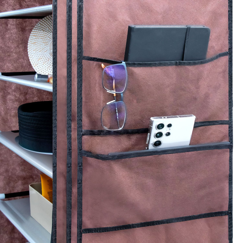 Anupam Fleece Wardrobe, Brown, white and pink