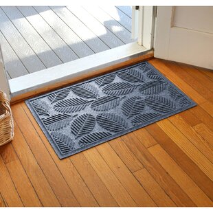 Basket Weave Recycled Waterhog Doormat - Bordeaux