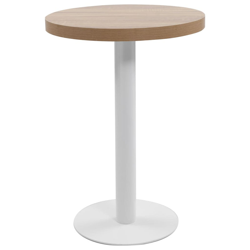 Anaël Round Dining Table, White, H75 x L60 X W60cm