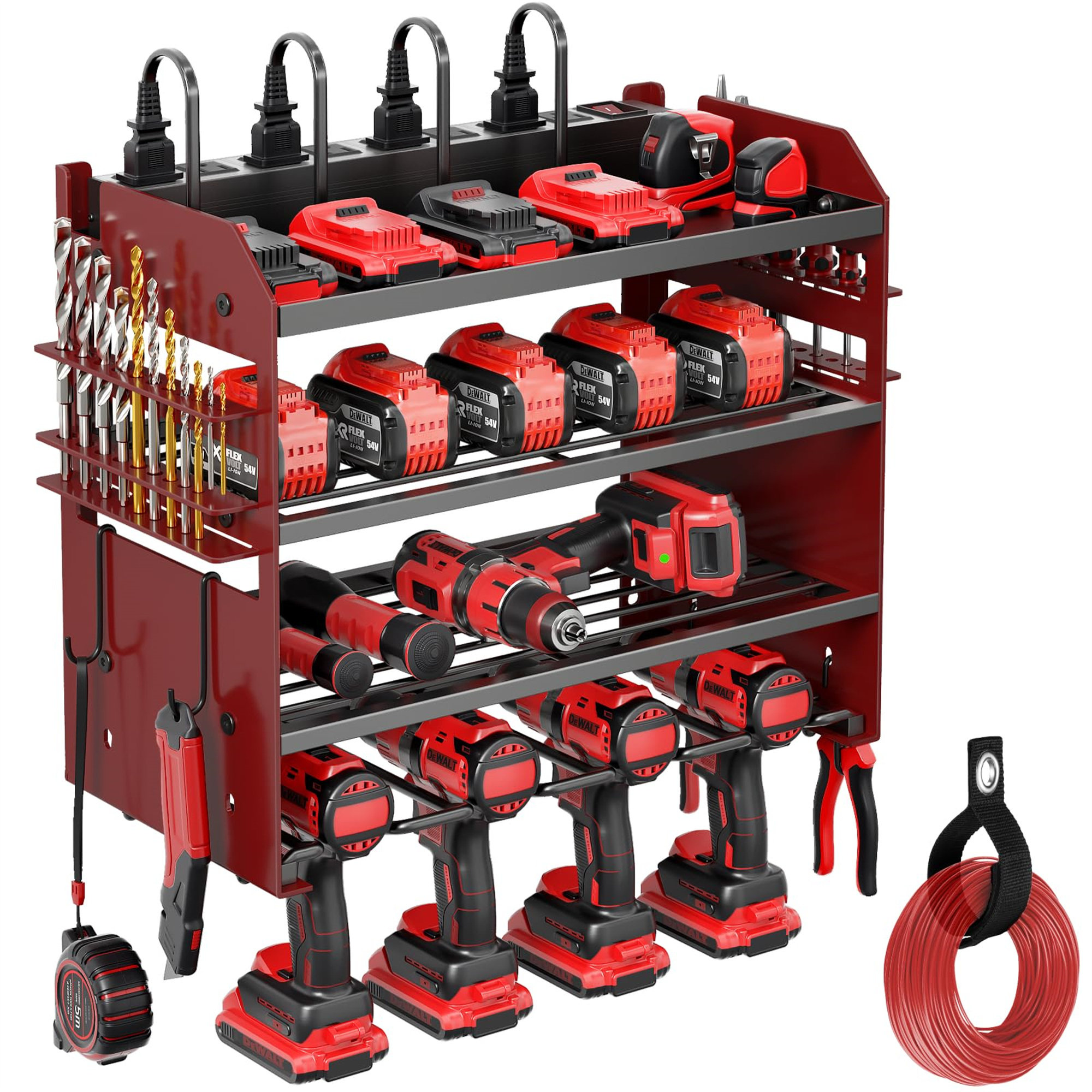 Blooming Power Tool Storage Rack With Charging Station | Wayfair