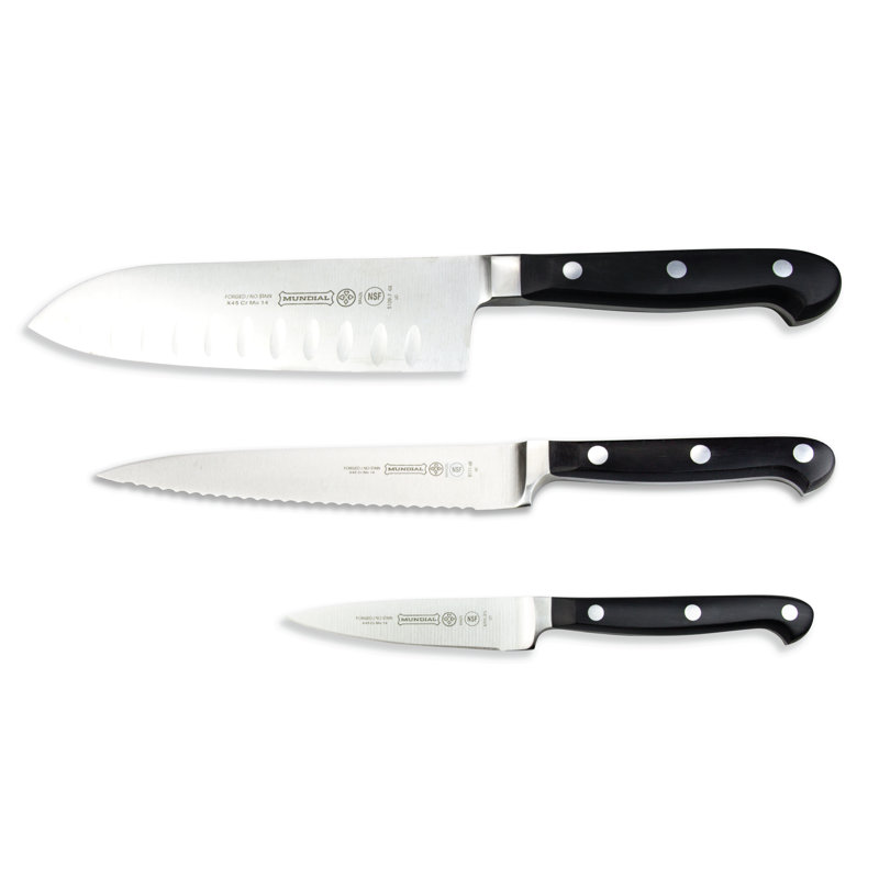 Ensemble de 3 couteaux assortis Mundial 5100 Series, Noir