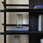 Bibliothèque mystérieuse noire rétro