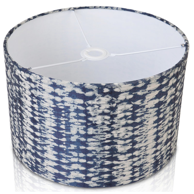 Cotton Drum Lamp Shade, 17.5cm H x 25cm W x 25cm D, Gold