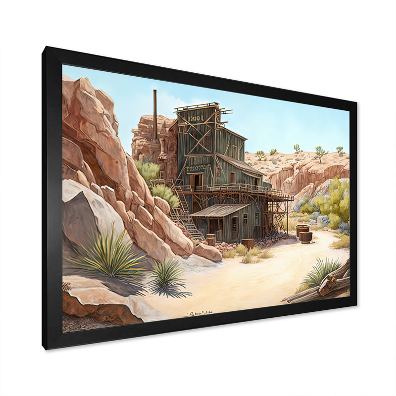 Arizona Wild West Gold Mine II - cadre flottant, impression sur toile, H 24 po x l 32 po x P 1 po