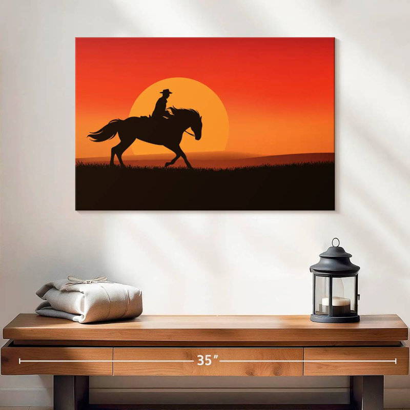 Silhouette de cowboy Lelar Sunset