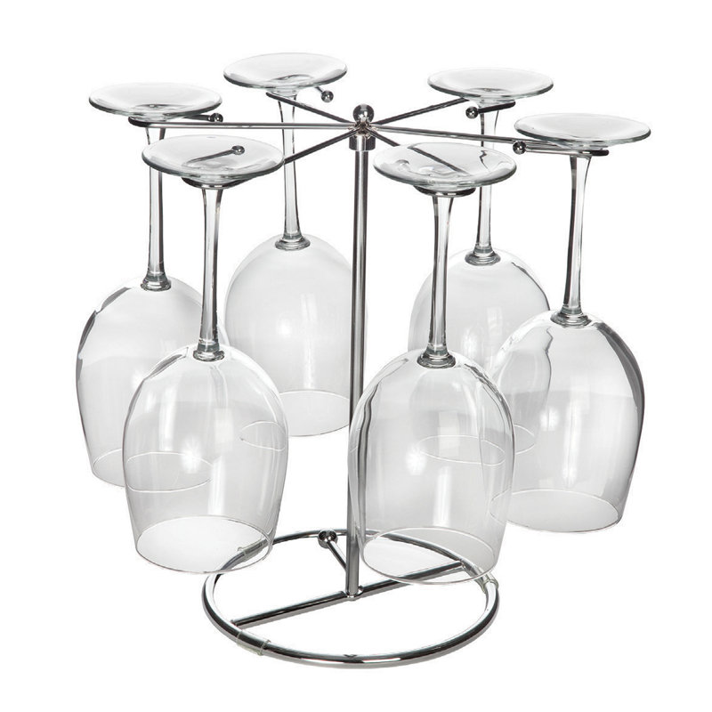 Tabletop Wine Glass Rack Silver