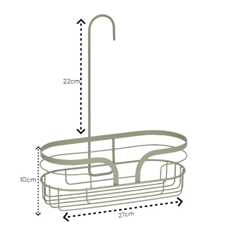 Dante Steel Freestanding Bathroom Shelves, Sage Green