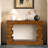 47.24" Wood Console Table With Block Stacked Design