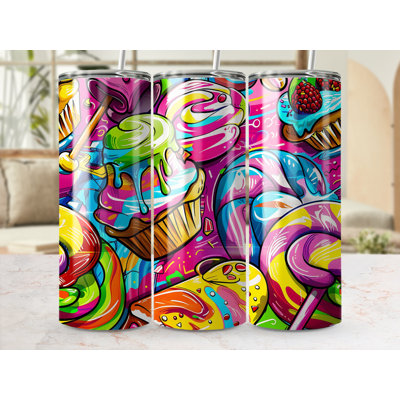 Choose Handmade Tumblers 591ml Vacuum Insulated Stainless Steel (18/8) Travel Tumbler with Straw