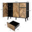 Armoire décorative à 3 portes avec tablettes réglables-1264578430