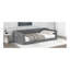 Lit de repos simple simple TG et pochette de rangement latérale, gris