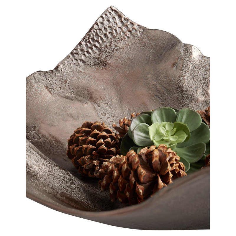 Bauhaus Aluminum Decorative Tray, 6.5" H x 20.25" W x 19" D