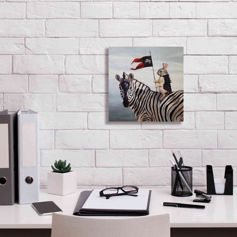 «Striped Warrior» par Lucia Heffernan sur, H 12 po x l 12 po x P 0,75 po