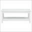 Table basse à plateau relevable de 44 pouces avec côtés en X et finition peinte en blanc pour une esthétique de maison de campagne moderne