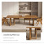 Table de conférence en bois massif brun de style minimaliste 110,24 "