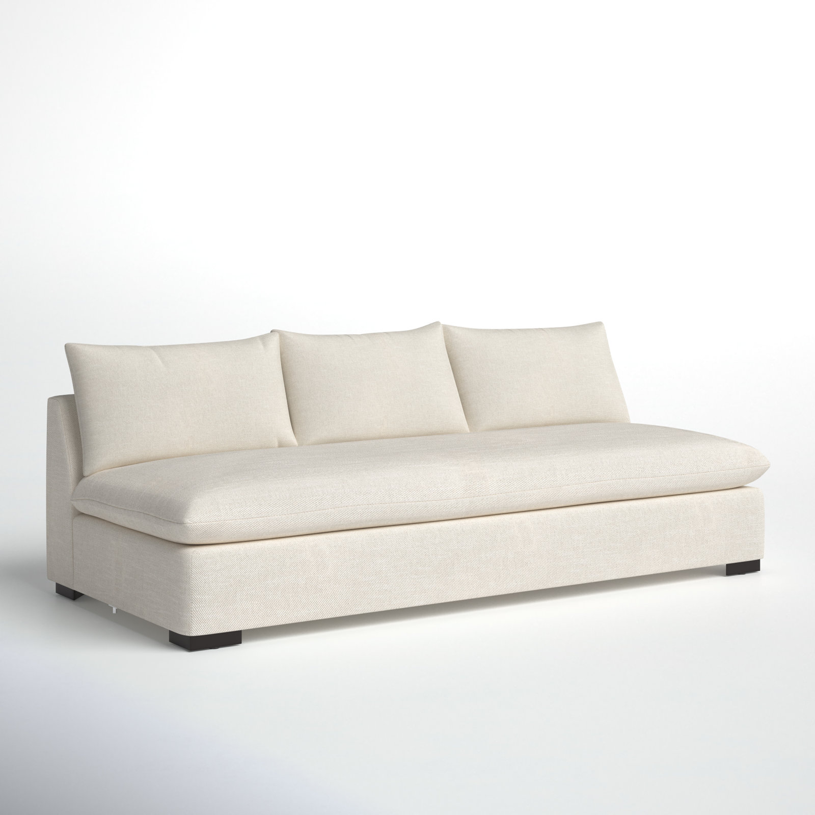 Elsa 94'' Upholstered Sofa, Ashby Oatmeal Performance Weave