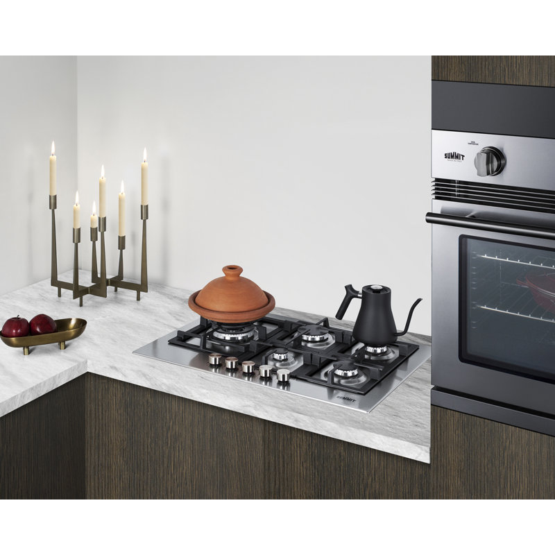 Summit Appliance 30" wide wall oven filler trim kit in black, 4" H x 30" W x 5" D