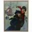 19 po, art mural de Noël «Couple Ice Skating» par Norman Rockwell