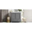 Buffet de salle de bain 30 po gris. Meuble-lavabo simple avec portes à fermeture en douceur. Armoire en bois massif avec 2 portes et 1 rangement-120674885