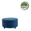 Claria Tufted Round Solid Colour Ottoman with Storage-255433724