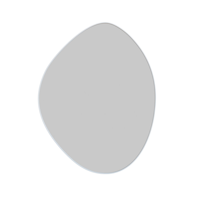 Starla Pebble Mirror, 28" x 36", White, Asymmetrical