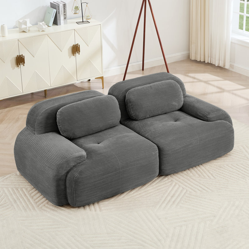 Canapé de 82 po en tissu Luxury, Gris