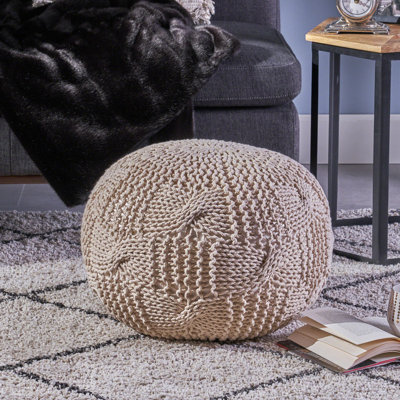 Pouf en tricot Moran